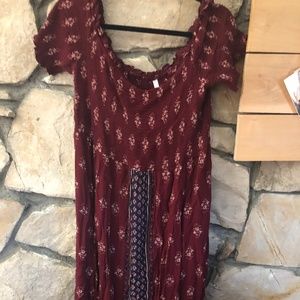 Xhilaration Geometric Print Off-Shoulder Dress